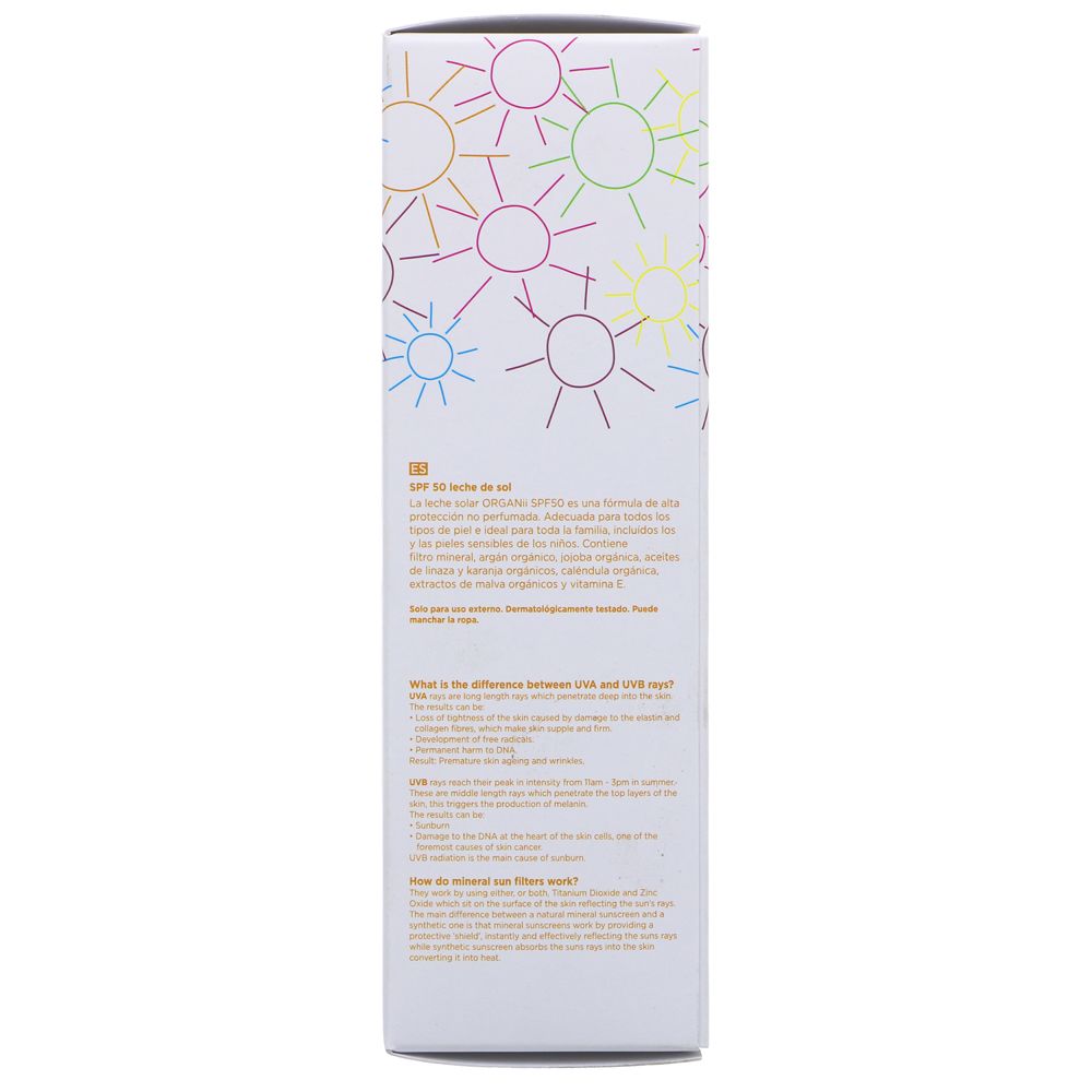 Organii SPF50 Mineral Sun Milk 125ml