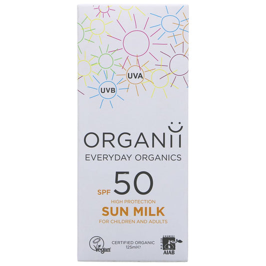 Organii SPF50 Mineral Sun Milk 125ml
