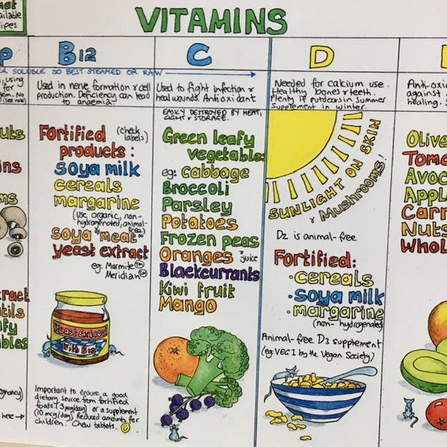Liz Cook Natural Living Chart - Vitamins & Minerals
