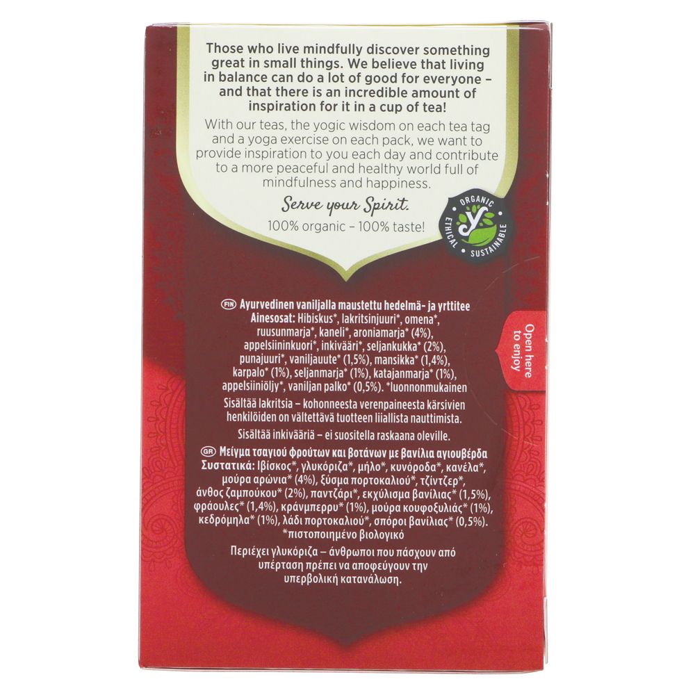 Yogi Berry Vanilla Tea (x17 bags)
