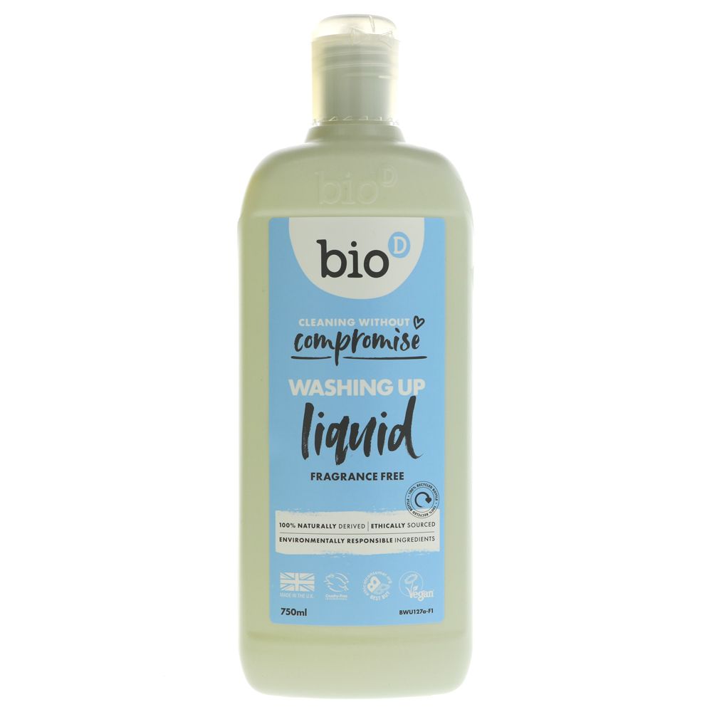 Bio D Washing Up Liquid Fragrance Free 750ml