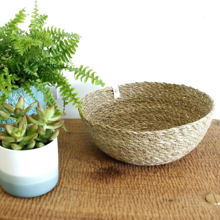 reSpiin Seagrass Bowl Natural Large