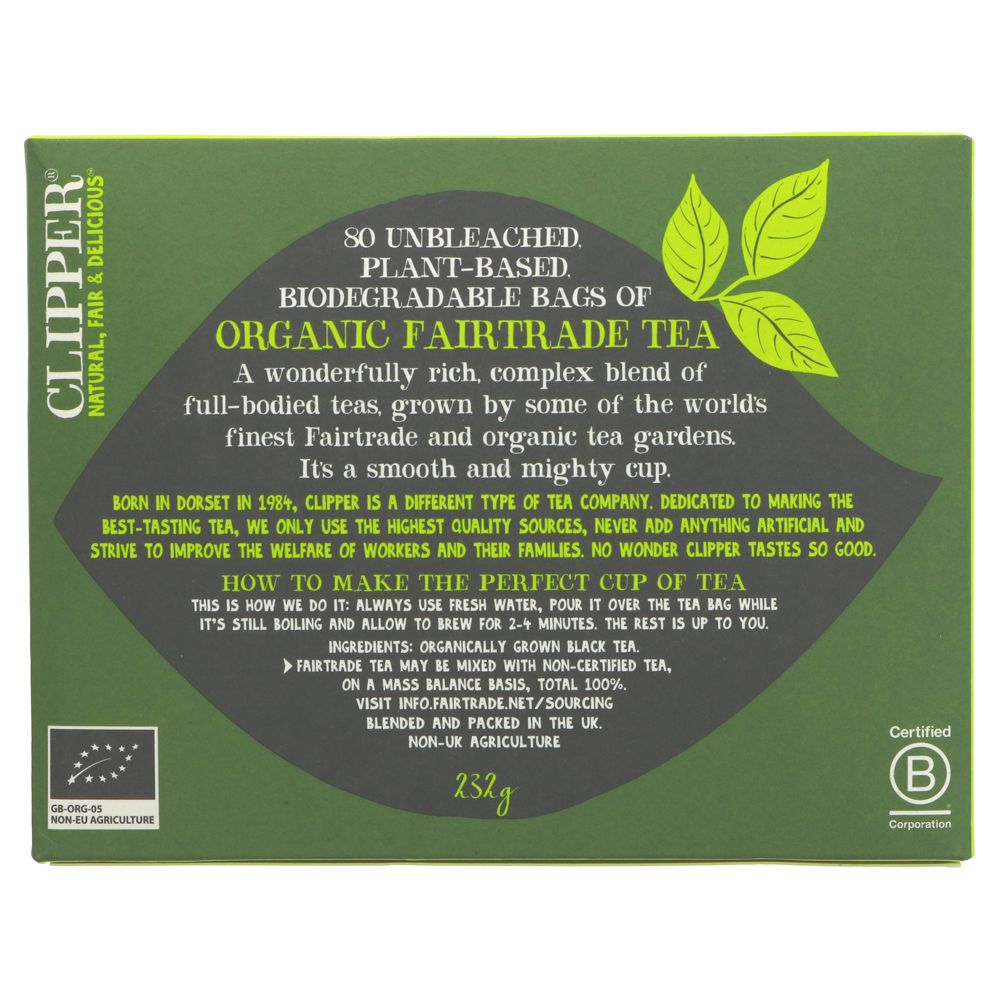 Clipper Organic Fairtrade Tea (80 Bags)
