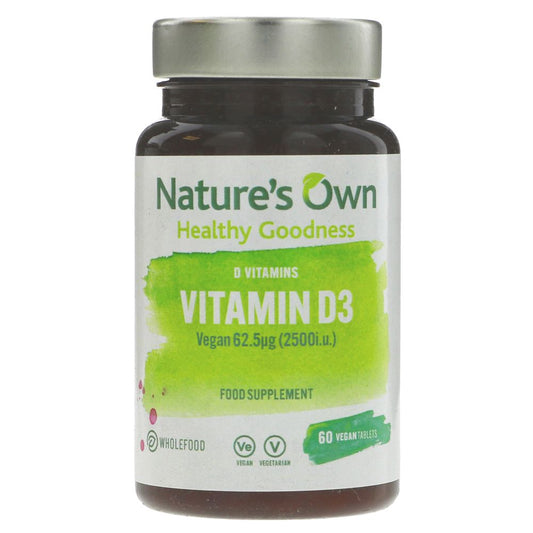 Natures Own Vegan Vitamin D3 2500iu (60 tablets)