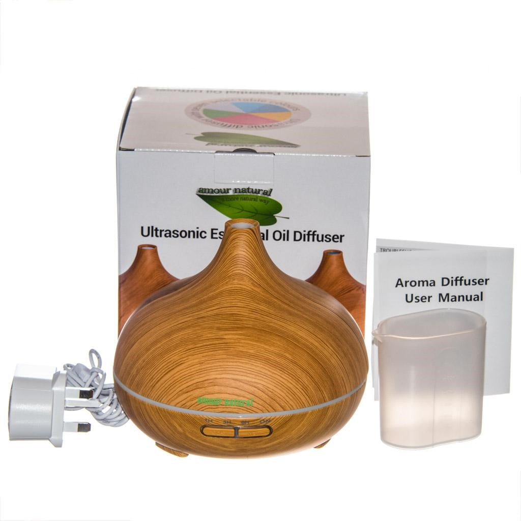 Amour Ultrasonic Essential Oil Diffuser (Wood Effect)