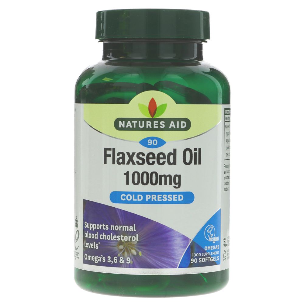 Natures Aid Flaxseed OIl 1000mg (90 soft gels)