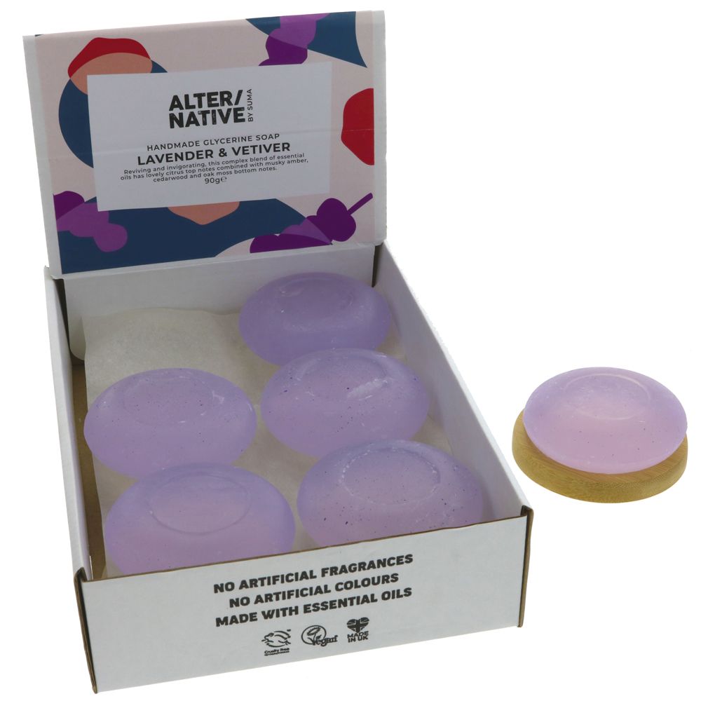 Alter/Native by Suma Glycerine Soap Lavender & Vetiver 90g