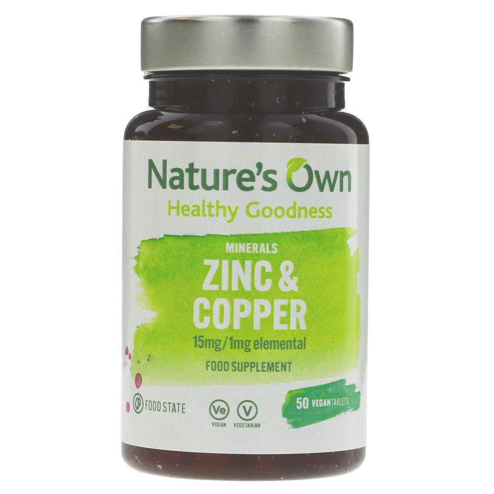 Natures Own Zinc & Copper 15mg  (50 tabs)